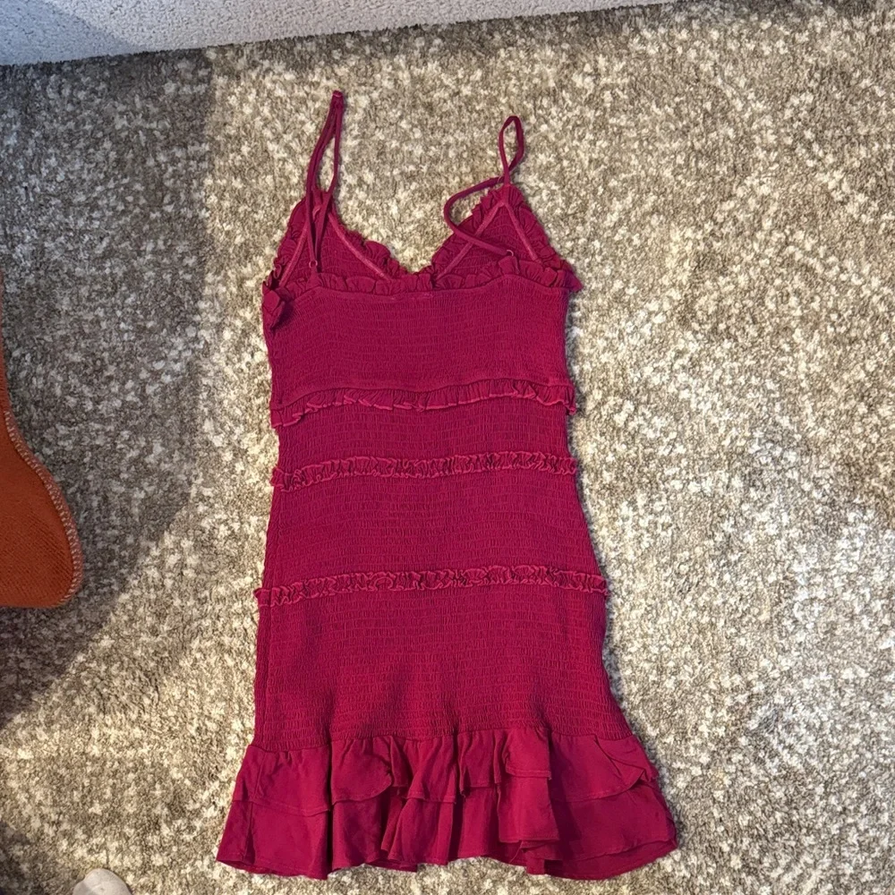 Pink Ruffled Mini Dress - Picture 4 of 4